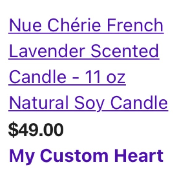 Nue Cherie French lavender candle - Picture 7 of 7